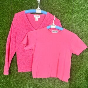 Vintage Women’s Pendleton Pink Sweater Button Cardigan size M w/inside blouse